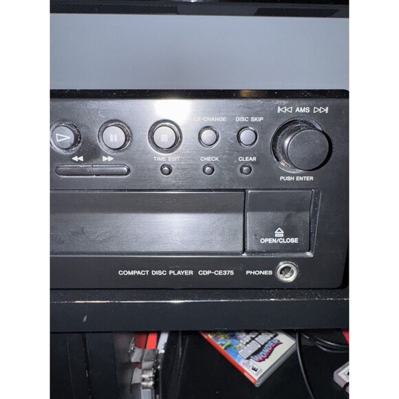 Sony CDP-CE375 5 disc CD Changer Carousel with remote & cables Tested & working - Picture 4 of 9